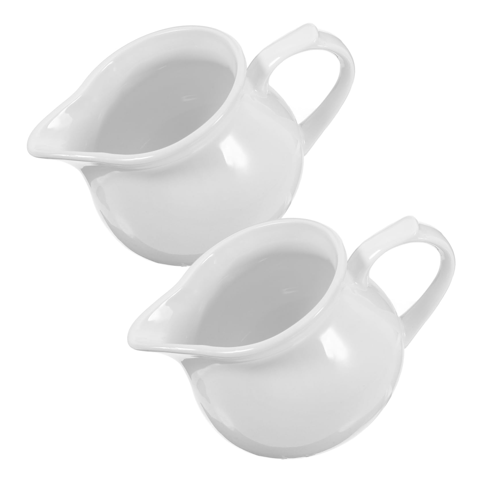 SOLUSTRE 2Pcs Ceramic Gravy Boat Elegant Sauce Dispenser for Restaurants Home Use for Ketchup Milk and Gravy present for Housewarming Parties