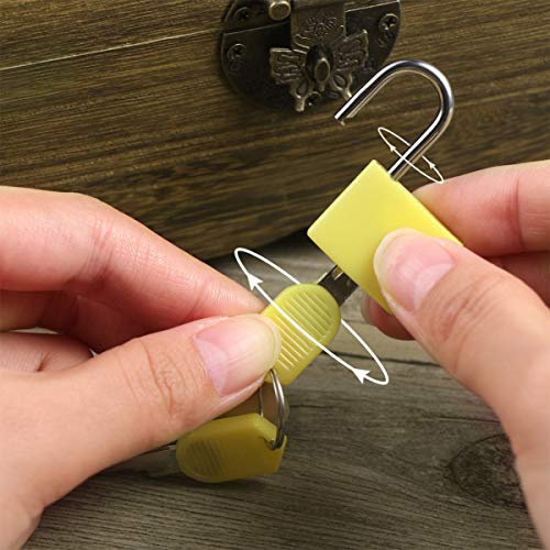 CLISPEED 4 Pcs Pequeno Cadeado Com 2 Chaves para Bloqueio de Bagagem Mochila Ginásio Bloqueio de Mal