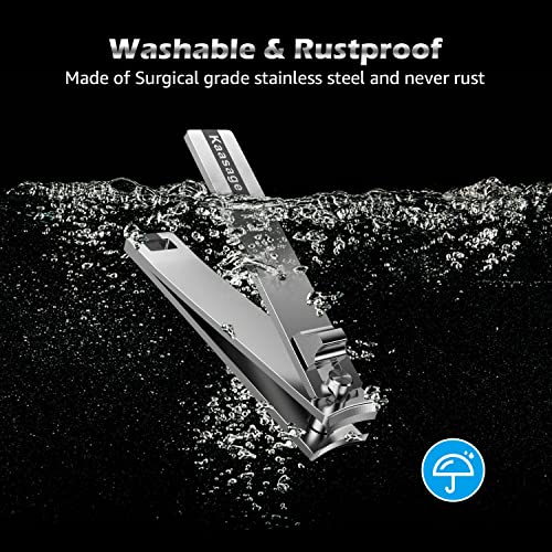 Kaasage Nail Clipper and File Professional Stainless Steel Heavy Duty