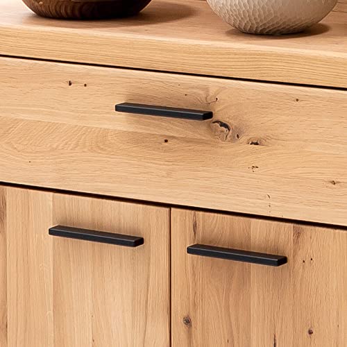 Lomadox Wohnwand Set mit Couchtisch in Eiche Bianco geölt, mit LED Beleuchtung – Bild 7