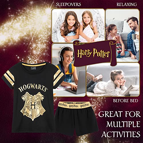 Harry Potter Girls Pyjamas for Kids Teenagers - 2 Piece Short PJs Breathable Lounge Wear 7-14 Years Gifts for Girls3
