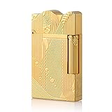 Pure Copper All Gold Sanji Same Style Lighter,Refillable Butane Lighter & Flint Lighter,Portable & Slide-Proof Wheel Lighter,Perfect for Collecting & Decorating & Giving as a Gift