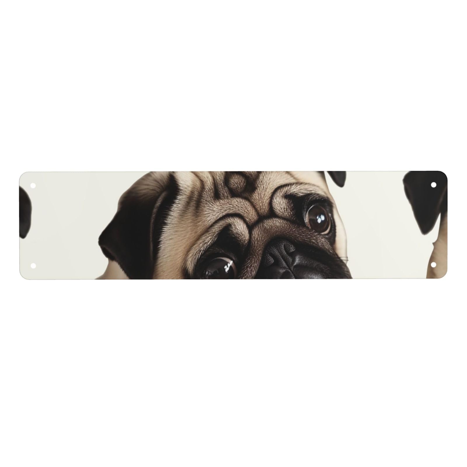 Vintage Metal Tin Signs Retro Garage Signs Stylish Wall Art Plaques for Home Decor Unique Poster 4x16 Inch Pug Dog Metal Sign Outdoor Wall Decorations Gifts