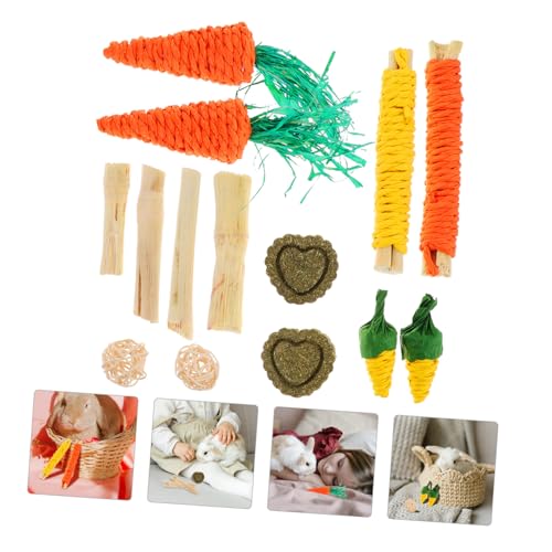 IMIKEYA ハムスターかじり木 小動物用ペット歯みがきおもちゃ 天然木製耐久性 うさぎ モルモット リス適用 点 ランダムカラー