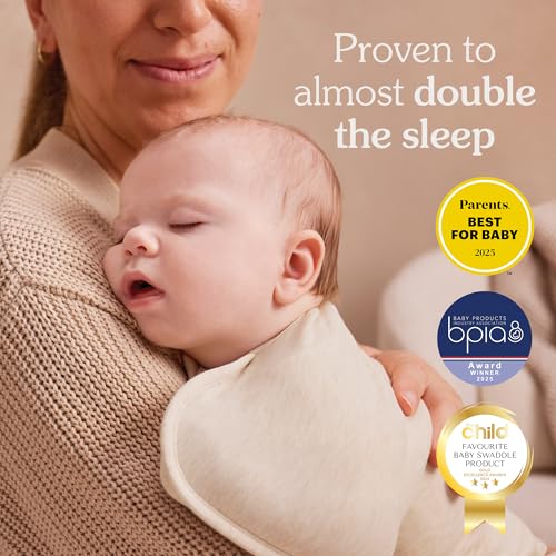 Image of Love To Dream Swaddle UP, Baby Sleep Sack, Twin Zipper For Easy Diaper Changes, Arms UP Position, Hip-Healthy, Lightweight & Breathable, Sleeping Bag, Moderates Ideal Temps, 1-3 M, Olive Stars & Moon