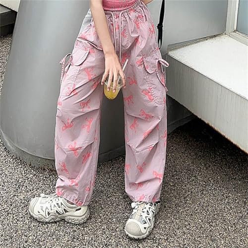 Moonker Teen Girls Baggy Palozzo Pants Loose Wide Leg Straight Elastic Waist Casual Trousers Bow Little Girls4