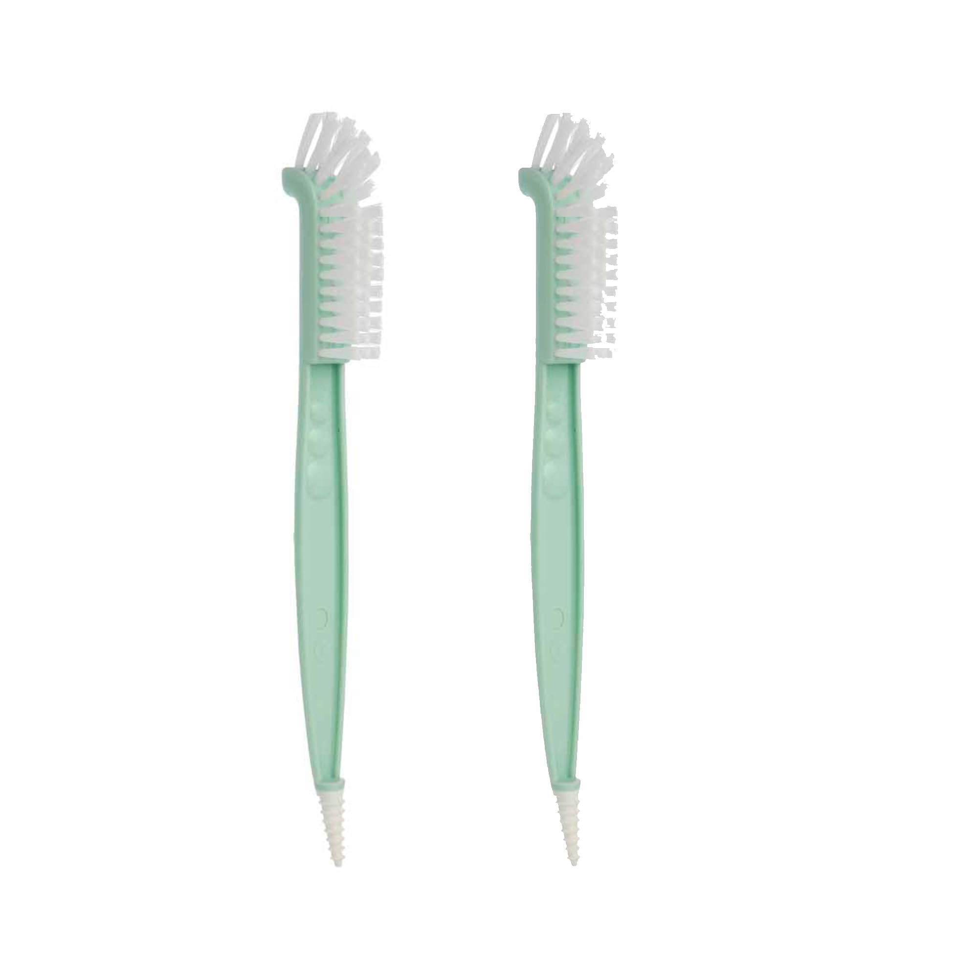 Bottle Cleaner Brush 2 in 1 Teat Cleaner Tiny To Tots Teal Colourway 2 Pack Cleaning Brushes For Baby Bottles & Teats, Plastic Handle with Sturdy Nylon Bottle Brushes