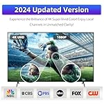 Digital TV Antenna Indoor, 2025 HD Antenna for Smart TV with 3M Stick Base 360°&Long Range Reception for Local Channels, Easy Setup Antena Without Cable - Image 4