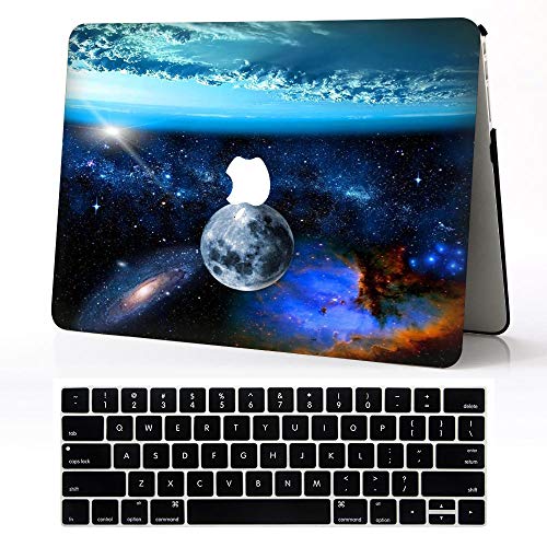 Notebook-Tasche für Bedrucktes Design Kunststoff Hardcase Schutz Hülle mit Tastatur Skin kompatibel schwarz