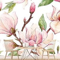Wall Mural Flowers and Leaves Removable Self-Adhesive Wallpaper Wall Decoration for Bedroom Living Room - 66x96 inches