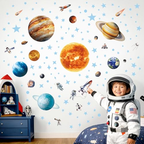 DECOWALL Vinilos de Pared Sistema Solar que Brillan en la Oscuridad miniatura 3