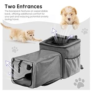   Lixada-Dog-Bike-Basket-Pet-Carrier-Backpack-Expandable-Puppy-Backpack-Soft-Sided-Dog-Basket-Small-Dogs-Cats-Pets-Bicycle-Baskets-with-Breathable-Mesh-Universal-Bike-Pet-Carrier-for-Travel