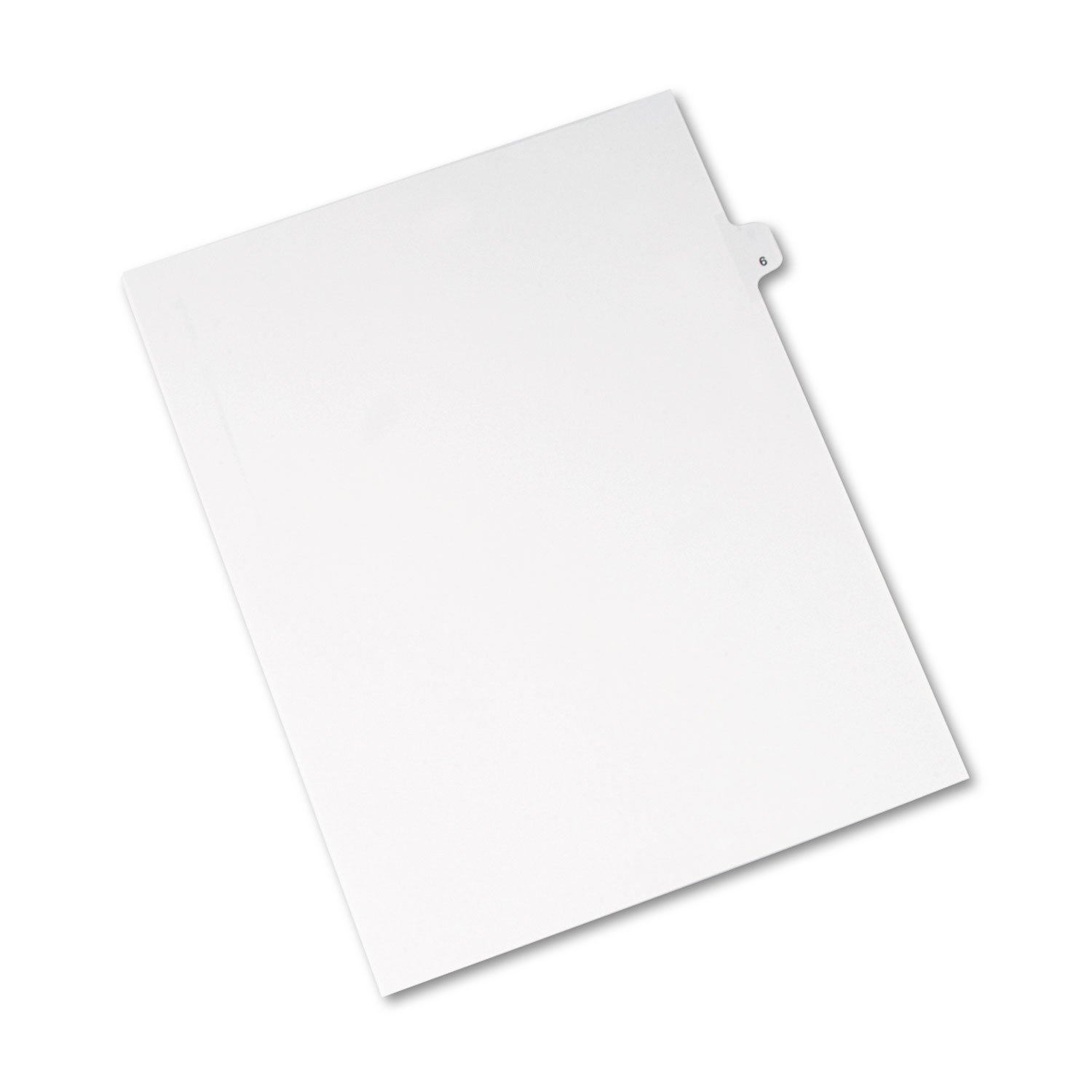 Avery Legal Exhibit Tab Dividers, Tab Title: 6, White, Letter, 25/Pack (11916) - Image 2