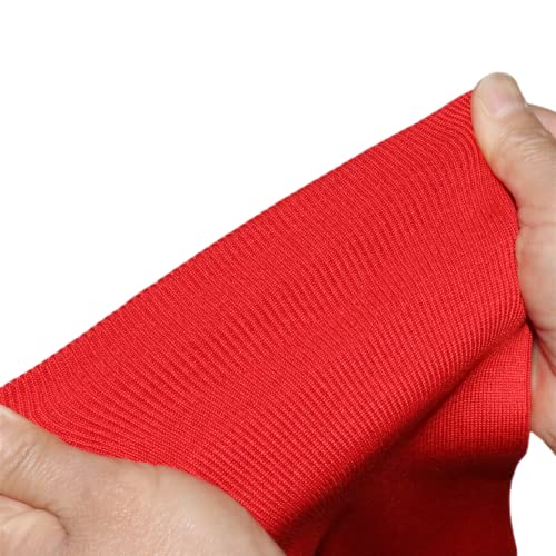 Image of TinaKim Ribbing Knit Fabric, for Waistbands Collar Cuffs Sewing Material (Tubular Red, 16x4in)