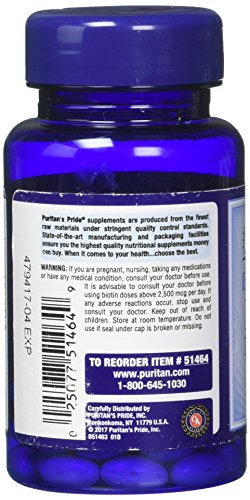 Biotina Ultra Mega 10000mcg Puritan's Pride 100 Softgels