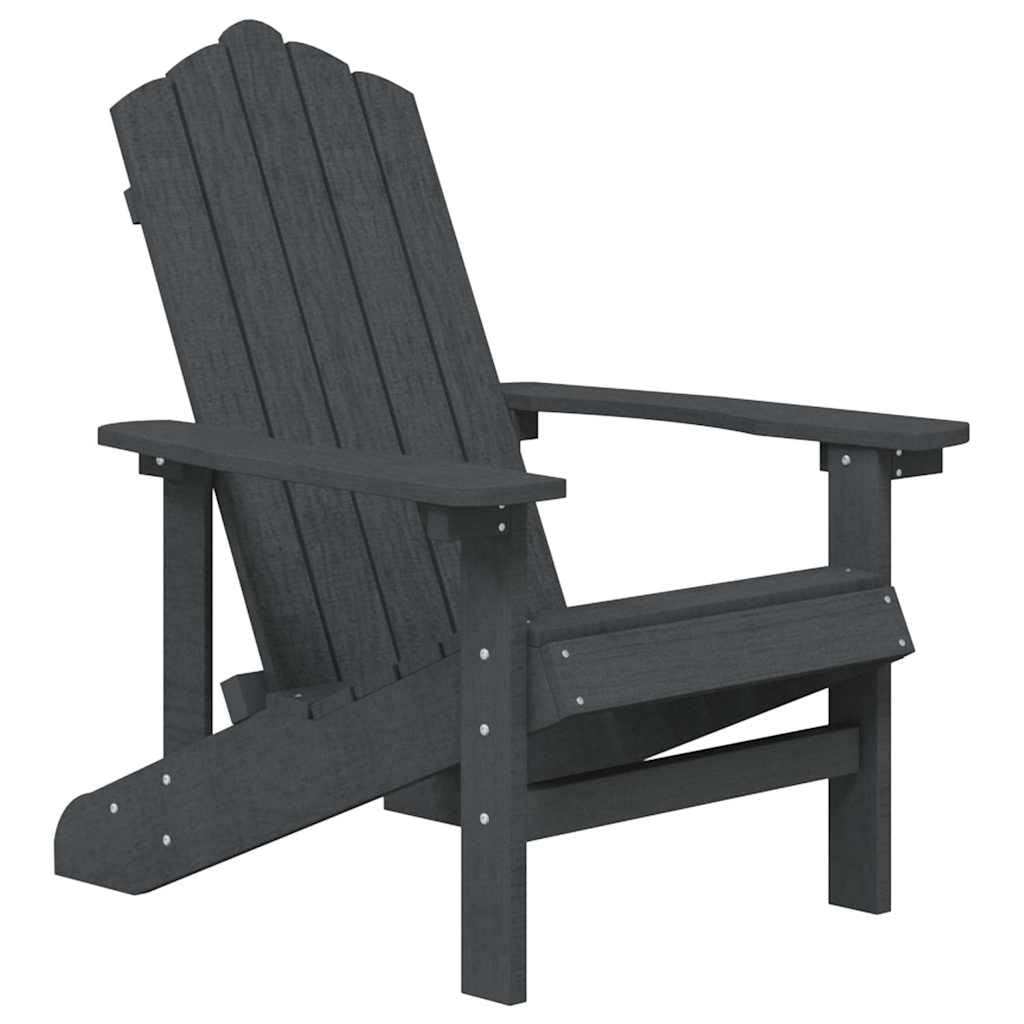 Silla de jardín con mesa Adirondack HDPE Antracita
