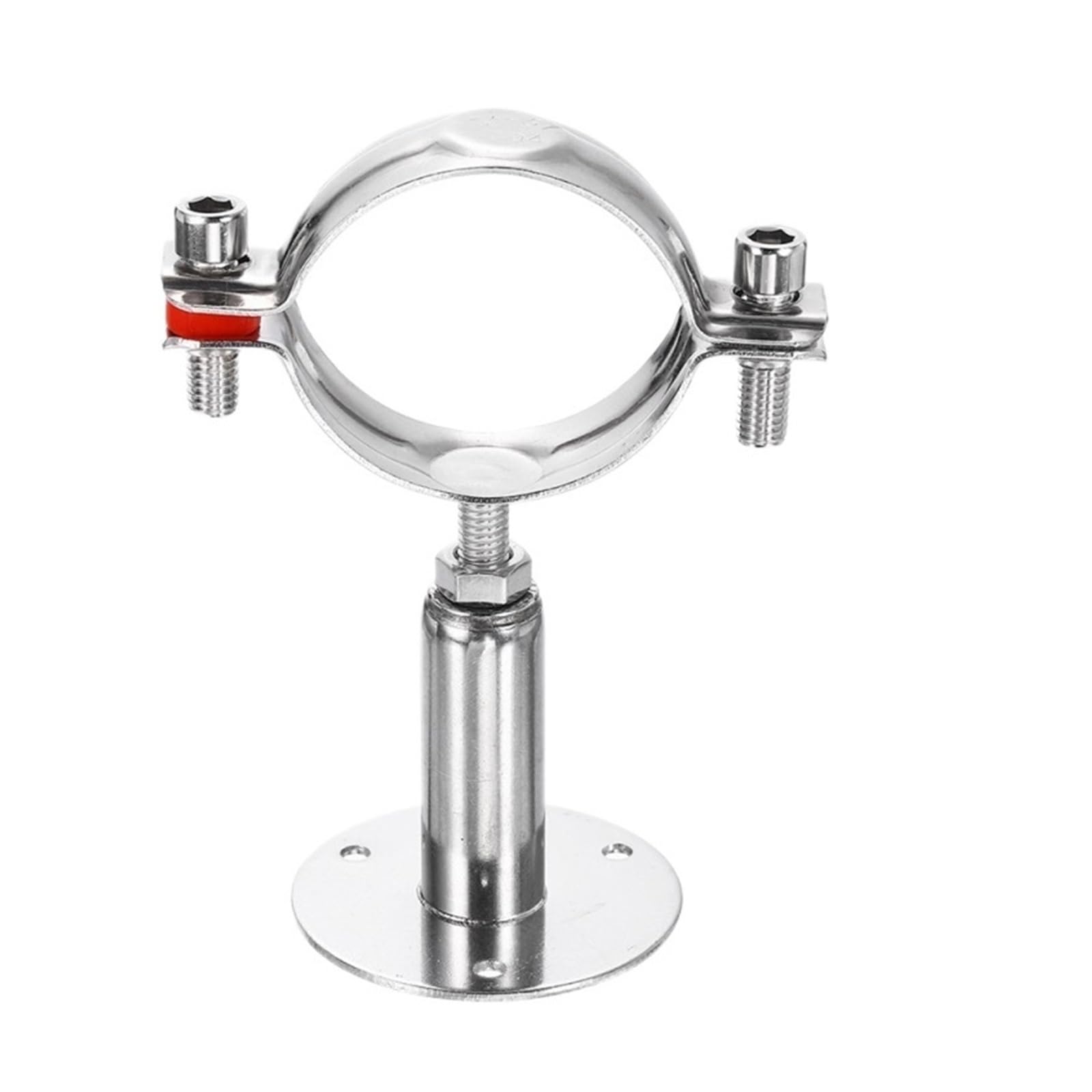 Graiting 48-51Mm L100-150Mm 2Sets Wall Mount Ceiling Pipe Supports 304 Stainless Steel Adjustable Bracket Clamp