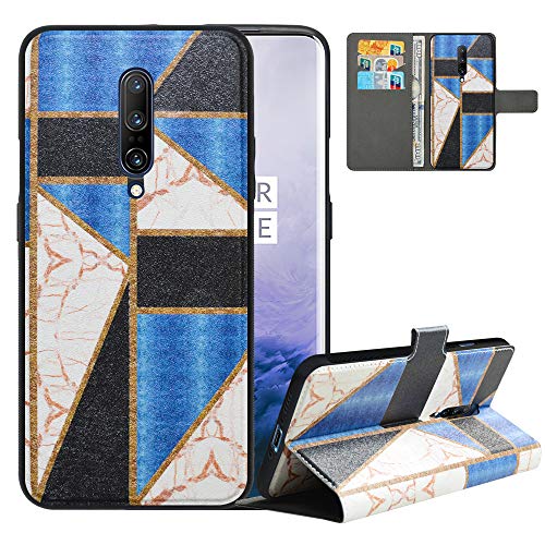 LFDZ Compatible with OnePlus 7 Pro Case/OnePlus 7 Pro 5G Case,PU Leather OnePlus 7 Pro Wallet Case with [RFID Blocking],2 in 1 Magnetic Detachable Flip Slim Cover Case for OnePlus 7 Pro,Marble