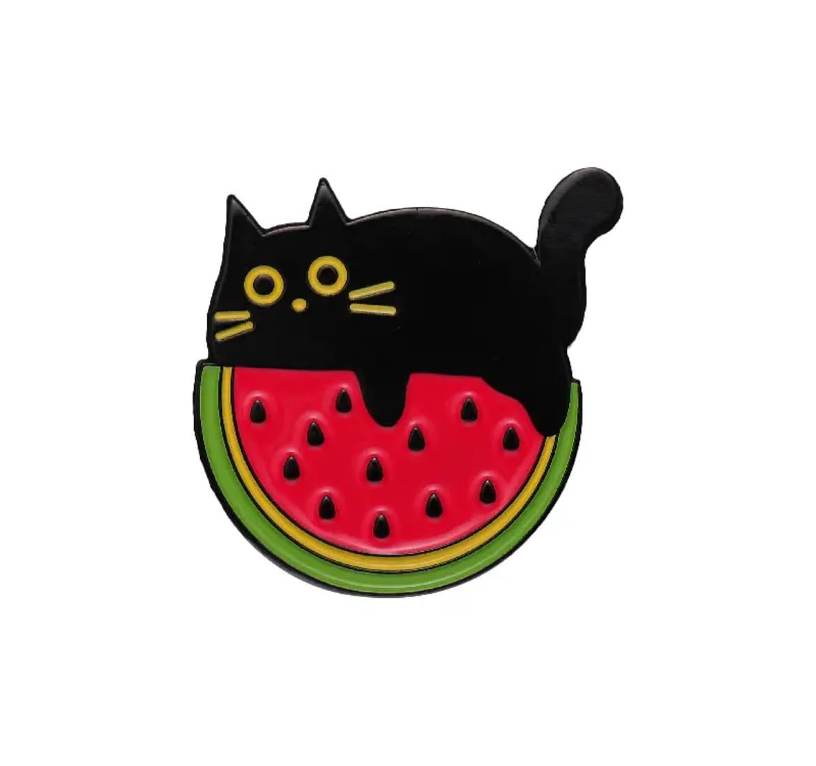 Surpankh - Cute Fruit And Cat Enamel Brooch Watermelon Cat Badge Pin (B0D5VZZ4PX) Amazon Price History, Amazon Price Tracker