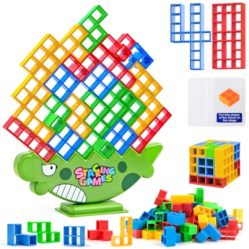 WuGU 48 Stück Tetra Tower Spiel, Tower Spiel für Kinder Erwachsene,...