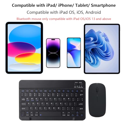 Image of 2.4 GHz Wireless Keyboard and Mouse Combo, Full-Sized USB Cordless Mouse Keyboard Set Silent for PC Laptop Computer Desktop Windows Mac Chromebook, Numeric Keypad & Compact Optical Mouse (Black)