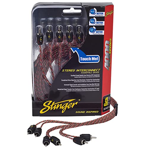 Stinger SI4617 17-Foot 4000 Series Professional 6 Channel RCA Interconnects
