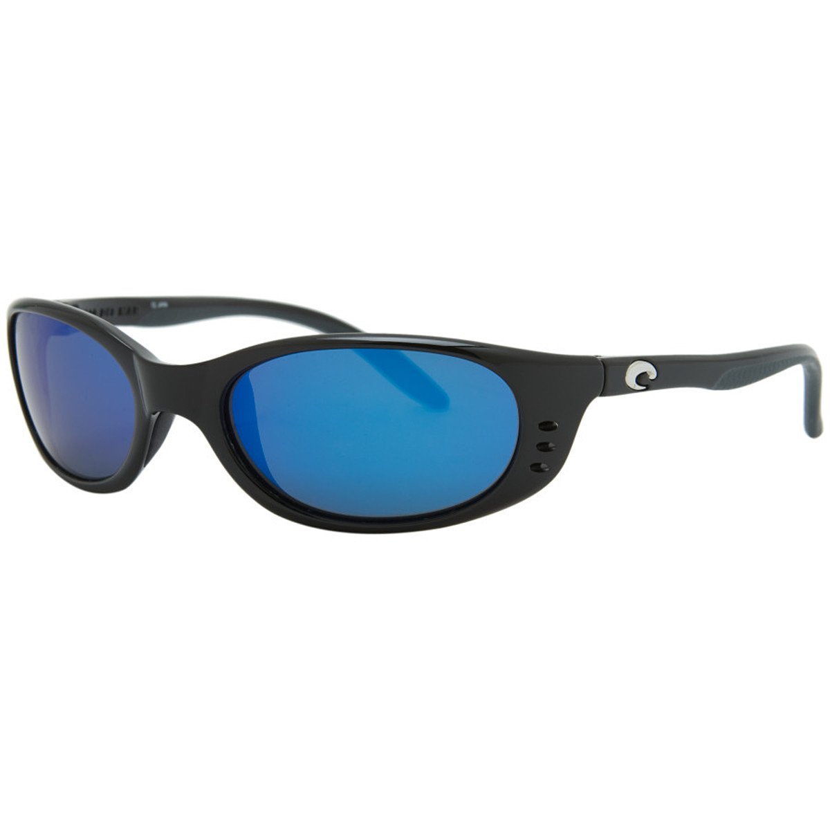 Costa Del Mar Sunglasses - Stringer- Glass / Frame: Shiny Black Lens: Polarized Blue Mirror Wave 580 Glass