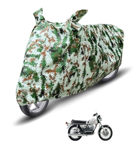 Image of Auto Hub Waterproof Bike Cover Compatible with Yamaha Rd 350 Dustproof, UV Protection Two Wheeler Bike Rd 350 Cover - Forest