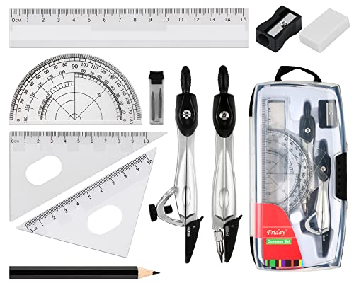 DS. DISTINCTIVE STYLE Compass and Protractor Set Geometry Set...