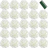 FagusHome 7 inch Silk Hydrangea Heads Artificial Flowers Heads with Stems Fake Hydrangea Flowers for...