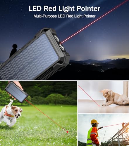 Goodaaa Power Bank Portable Charger 42800Mah Built In 4 Cables And Thermometer 15W Fast Charging Power Bank Five Outputs Three Inputs Solar Charger Power Bank thumb #4