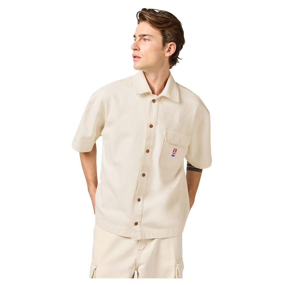 Wrangler SS CJ Overshirt, Ecru, L