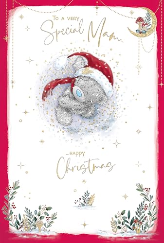 Me To You Tatty Teddy Christmas Card To A Very Special Mam Tatty Teddy In The Snow 6x9ins - Official Collection