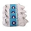 BOMBAS Calcetines tobilleros blancos sólidos para mujer medianos (paquete de 4), Blanco
