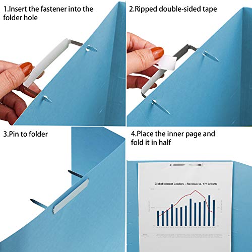 Qyh T125 Self-Adhesive Prong Paper Fasteners 2 Inch Capacity,120 Fasteners/Box thumb #5