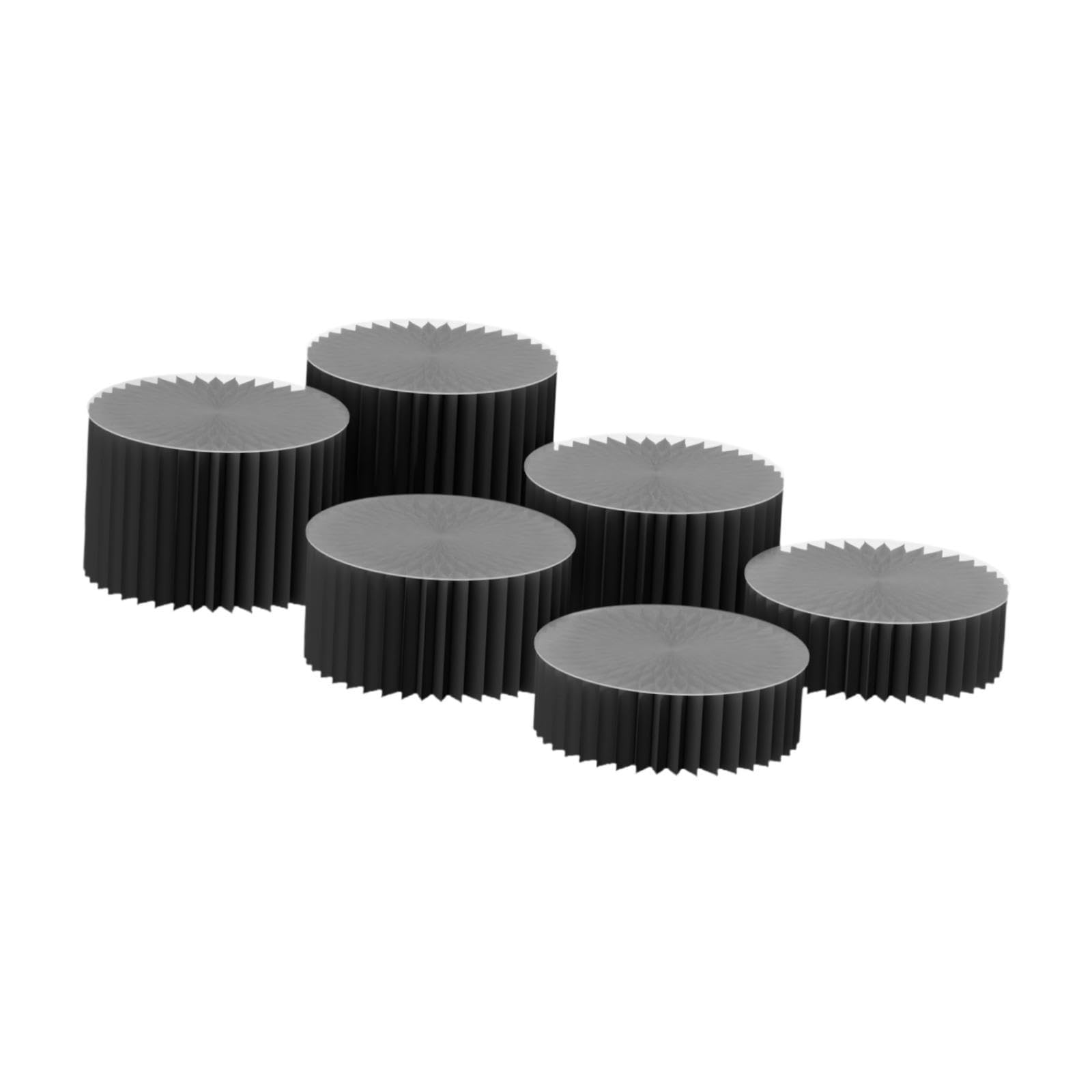 6 Piezas Soporte para Tartas Expositor de Repostería Elevadores para Buffet Estante Organizador de Coleccionables Diseño Apilable Ahorra Espacio, Negro, Individual