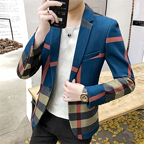 Men's Casual Suit Jacket Spring and Autumn British Single Western Hair Stylist Handsome Slim Suit4