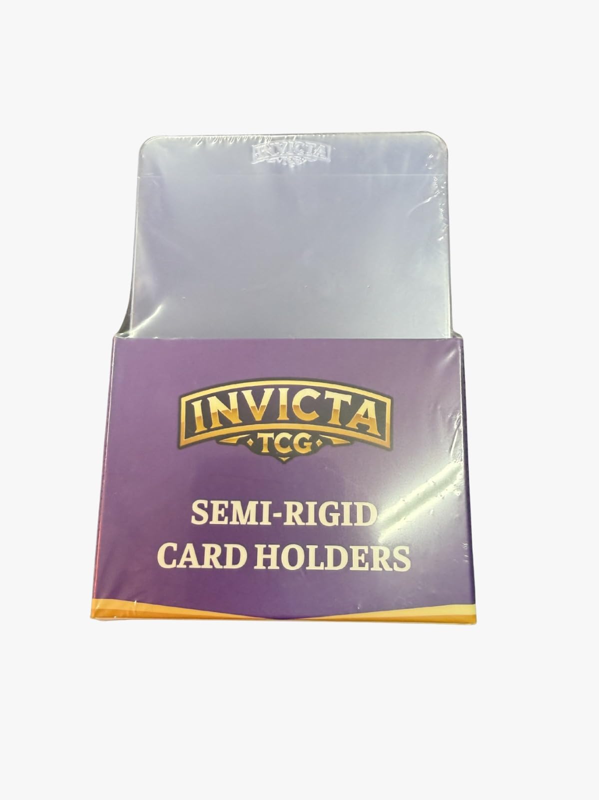 Invicta TCG Semi-Rigid Card Holders, Clear, Pack of 50