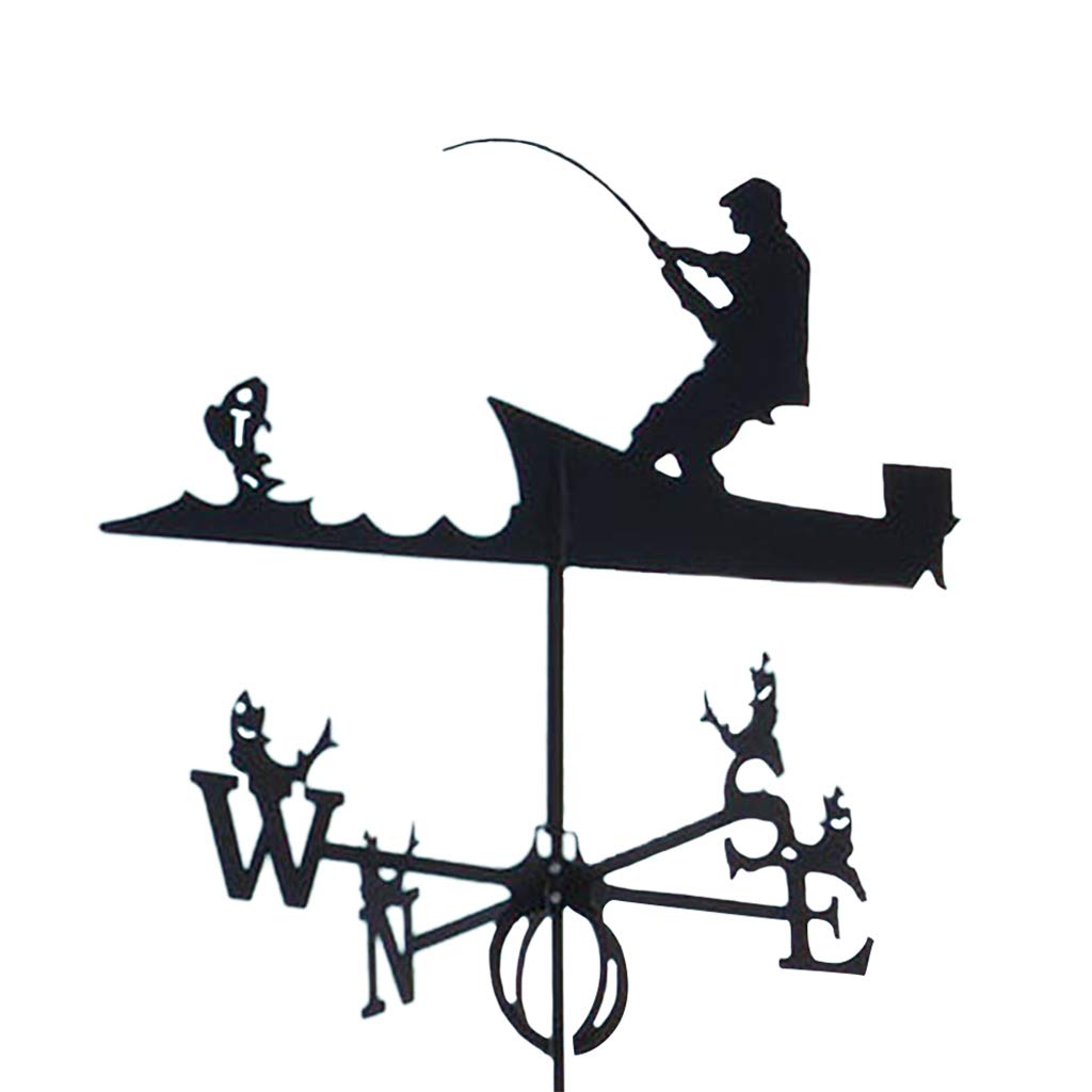 Stainless Steel Weathervane Weather Vane Yard Farm Scene Decor 50 cm Tall