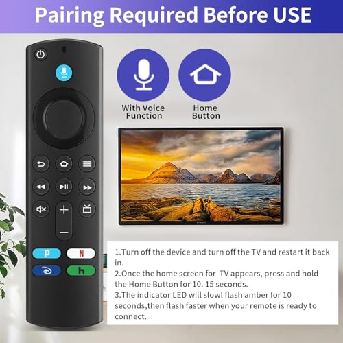 Image of L5B83G (FourthGen) Replacement Voice Remote Fit for AMZ SmartTV Cube (1stGen, 2ndGen), for AMZ SmartTVStick (4K, 4K Max, Lite), Fit for SmartTVStick