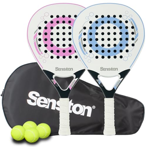 Senston Paddle Tennis Racket Carbon-Fiber Surface with EVA M...