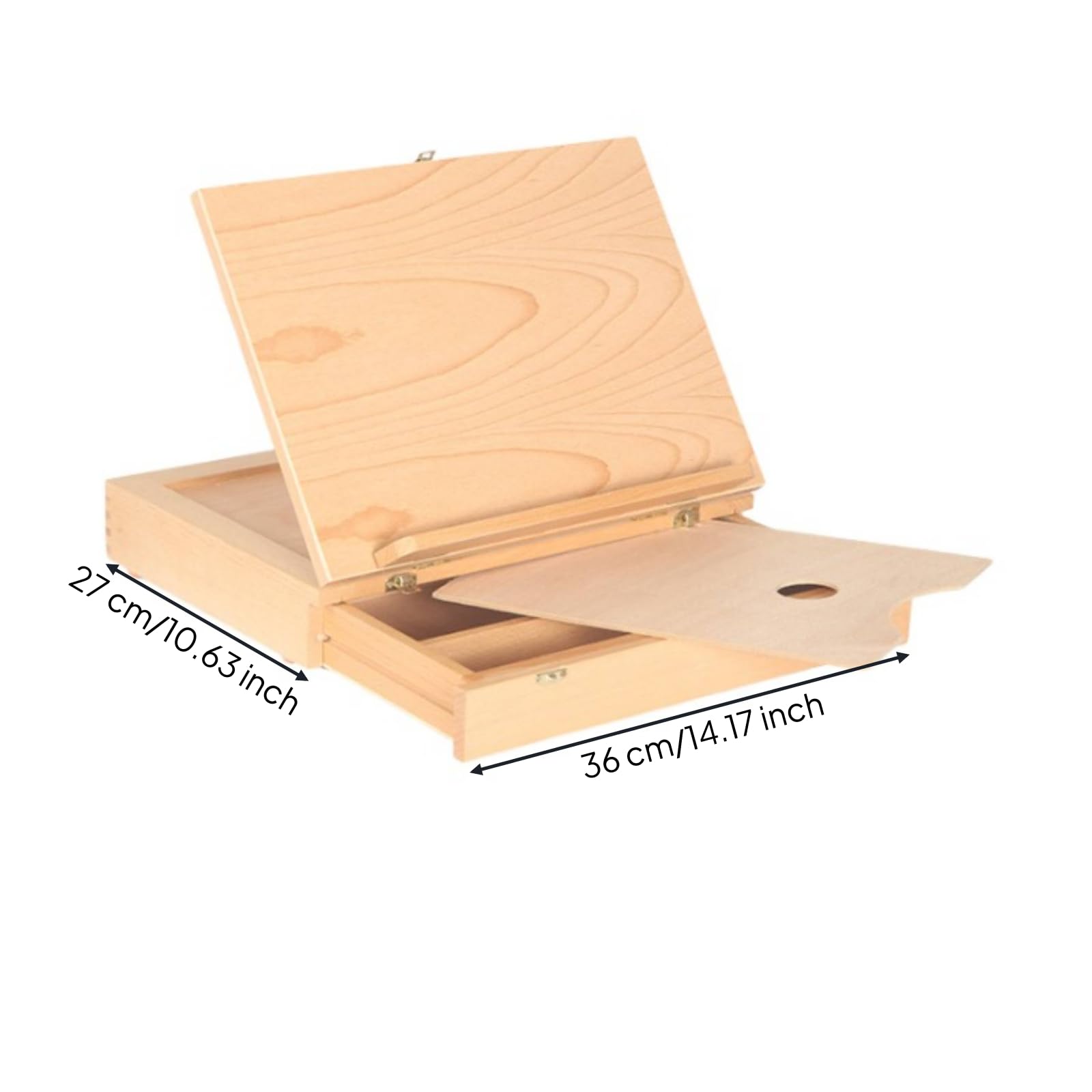 Caja Caballete Mesa Portátil Caja Pintura con Caballete Maletín Pintura con Cajón para Estudiantes, Estudio, Caja De Caballete De Escritorio Multifuncional De Una Sola Capa