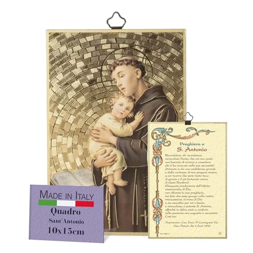 Fratelli Bonella | Cuadro sagrado sobre madera MDF de álamo 8 mm con la imagen de Sant
