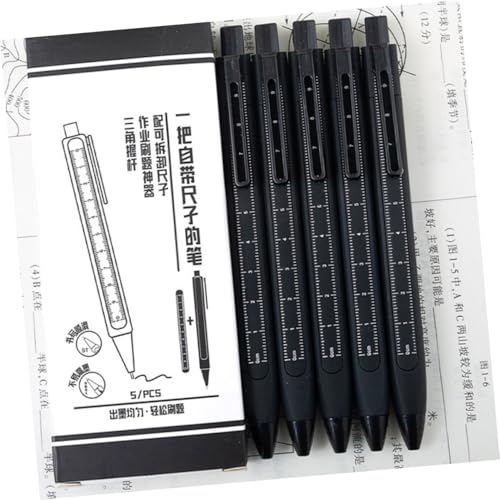 Bolígrafos de tinta gel 0.5mm punta fina negro 5 unidades miniatura 5
