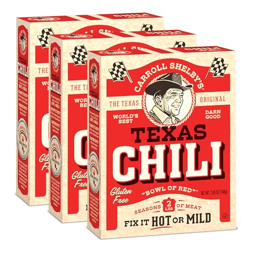 Carroll Shelby's Original Texas Brand Chili Kit 3.65oz Box (Pack of 3)