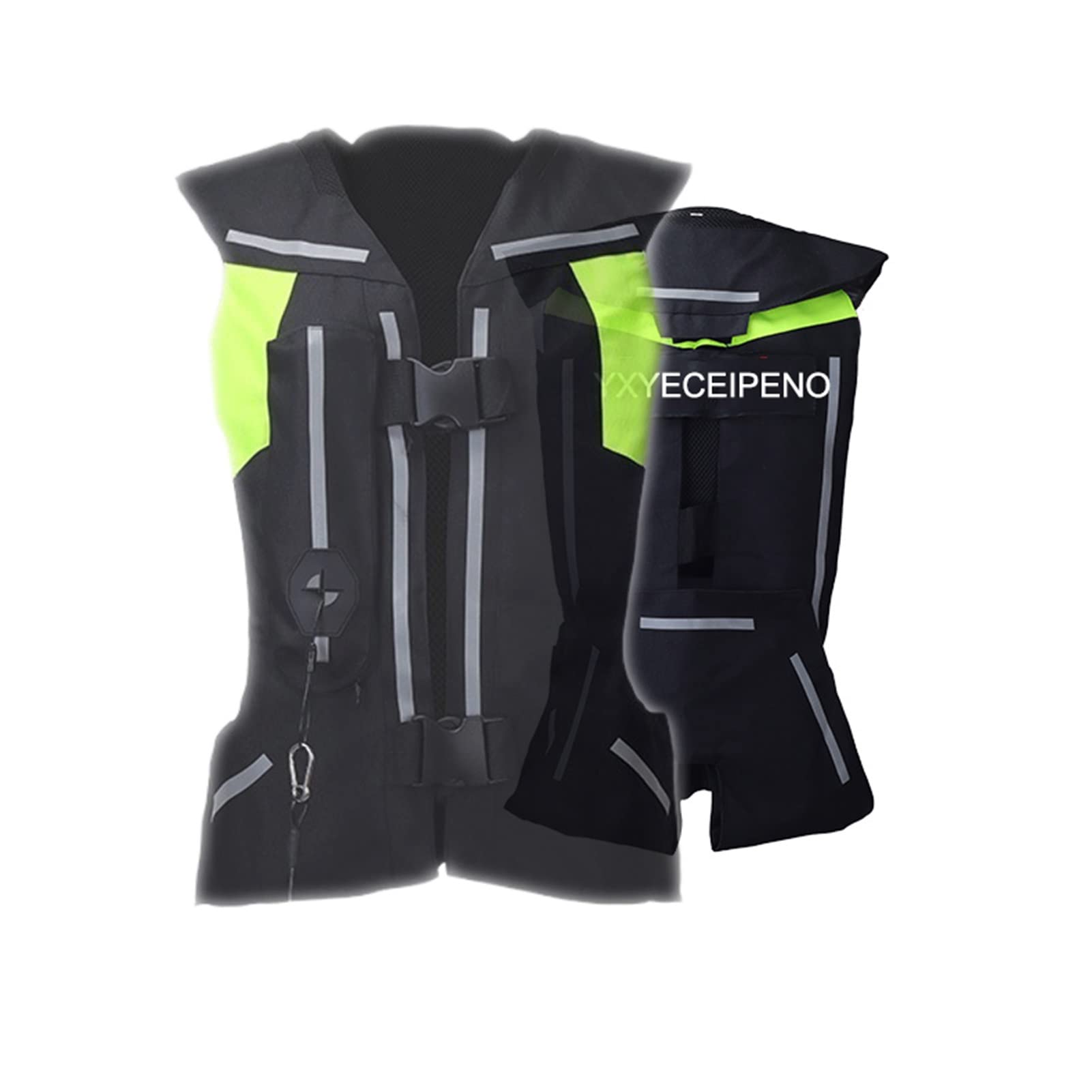 Chaleco Airbag Alta Visibilidad Chaleco Con Airbag Para Moto Para Hombre Broches Ajustables Para Equipo De Conducción Liviano Chaqueta Unisex Para Todas Las Estaciones