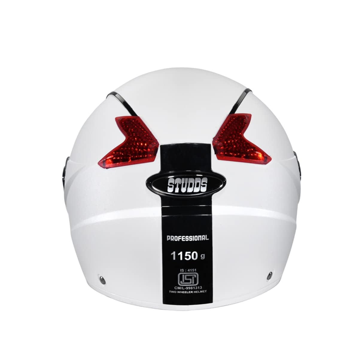 Studds Professional Full Face Helmet (White and Black , L) : Amazon.in: Car  & Motorbike
