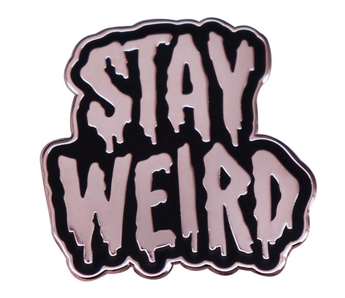 INSTITIZERStay Weird Enamel Pin Brooch Badges Collar Pin Decoration Pin Backpack Clothing Lapel Pin Accessories Jewelry Gift