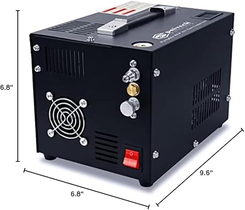 Miniatura 8 de Compresor de aire PCP, convertidor de potencia integrado, portátil 4500Psi/30Mpa, sin agua/aceite, bomba de aire PCP para tanque de paintball,