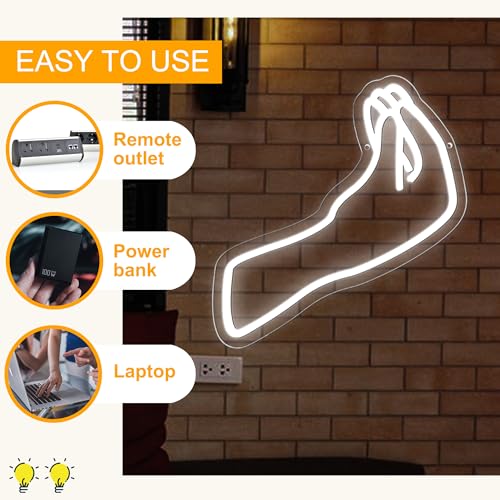 Image of Allball Italian Gesture Neon Sign, USB Powered Dimmable LED Neon Light, for Italian Bar Kitchen Foodie Restaurant Cultural Wall Decor Minimalist Bedroom Light Wall Decor(12.9 * 12.2 In)